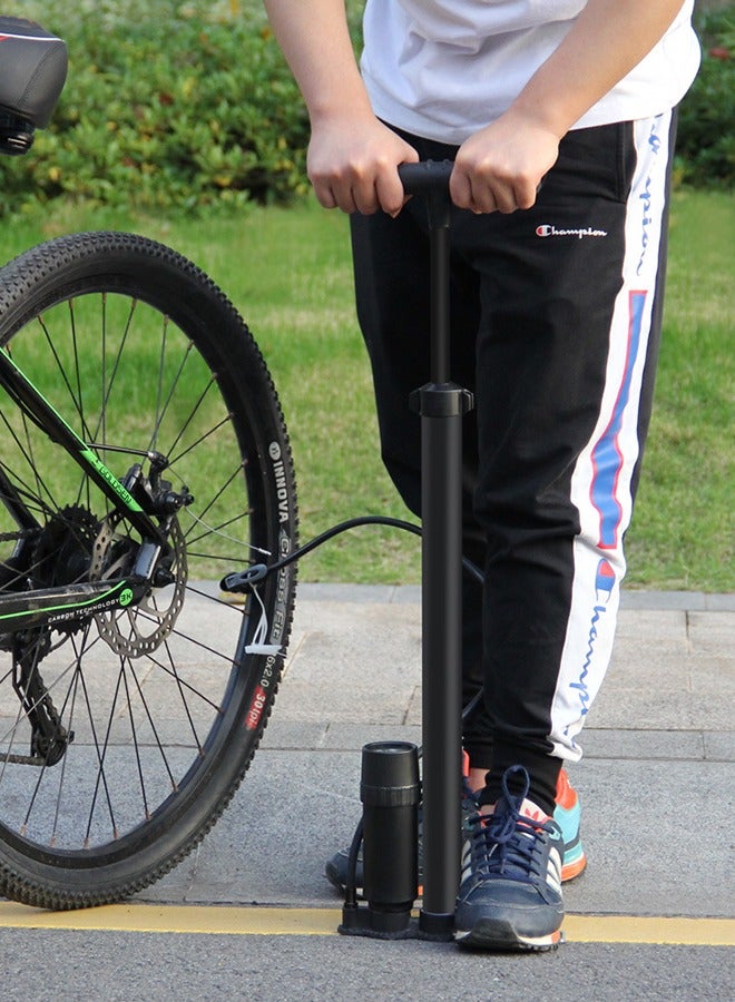 GROIC مضخة دراجة مع مقياس - مضخة هواء دراجة محمولة - 160 PSI مضخة هواء للدراجات، مضخة هواء متعددة الوظائف لكرة السلة/كرة القدم/الدراجات النارية/السيارات - Image 4