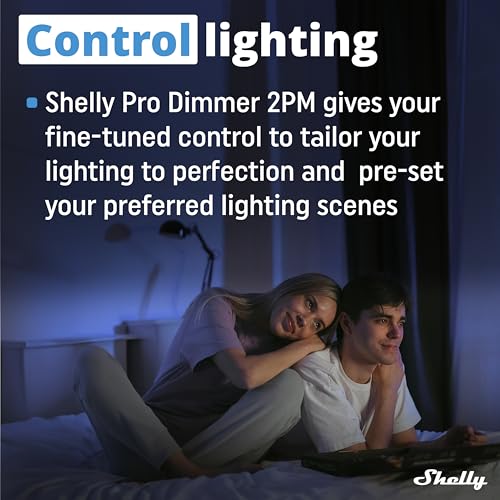 Shelly Pro Dimmer 2PM | Wi-Fi & LAN 2-Channel Smart Dimmer with Power Metering | Home Automation | Bluetooth Gateway | DIN Rail | Compatible with Alexa & Google Home | Dimmable Lights - Image 5