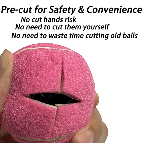 RMAMSCOV Tennis Balls for Walkers 4 Pack, RMASCOV Precut Tennis Balls for Walkers,Walker Balls Tennis Ball for Chair Legs(Pink) - Image 3
