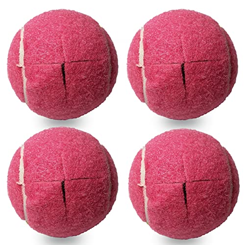RMAMSCOV Tennis Balls for Walkers 4 Pack, RMASCOV Precut Tennis Balls for Walkers,Walker Balls Tennis Ball for Chair Legs(Pink) - Image 1