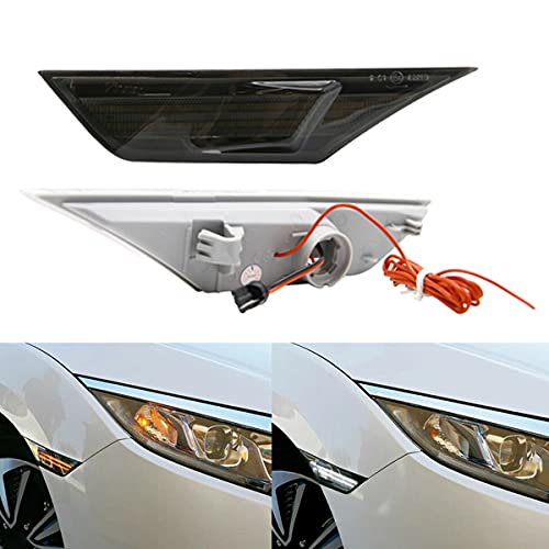 NSLUMO Led Side Marker Lights for Honda Civic 2016 2017 2018 2019 2020 2021 Sedan Coupe Hatchback Led Switchback Amber Side Marker Turn Signals White Led Running Position Light - Image 1