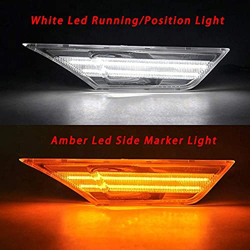 NSLUMO Led Side Marker Lights for Honda Civic 2016 2017 2018 2019 2020 2021 Sedan Coupe Hatchback Led Switchback Amber Side Marker Turn Signals White Led Running Position Light - Image 5
