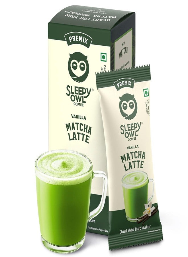 Sleepy Owl Vanilla Matcha Premix, Sourced From Japan, Frothy & Creamy Cafe-Style Matcha at Home, Just Add Hot Water, Pack of 3 Sachets, 54g (18g x 3) - Image 1
