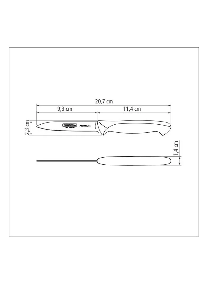 Tramontina Tramontina Premium 4 Inches Paring Knife with Stainless Steel Blade and White Polypropylene Handle