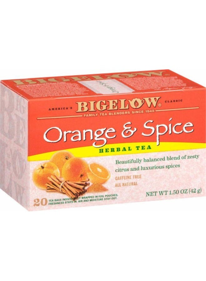 Bigelow Tea شاي الأعشاب بالبرتقال والتوابل 20 كيس شاي - Image 1