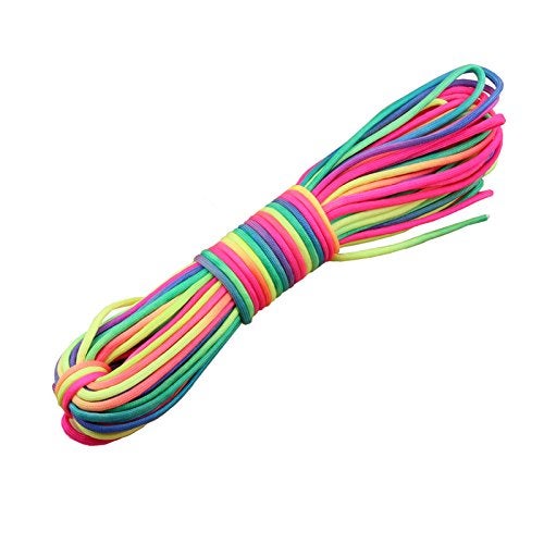 GeGeDa Rainbow Paracord 7 Core Nylon Parachute Cord Camping Rope 100FT Dark Rainbow 100