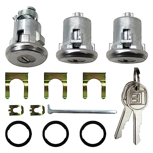 USonline911 654394765282 Door Lock Cylinder Keys Door Trunk Key Set DoorsTrunk Lock Key SetReplacement for Camaro - Image 1