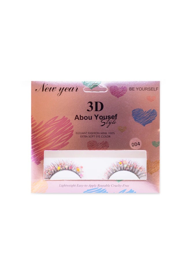 رموش صناعية لامعة بالجليتر ثلاثية الأبعاد – رموش مزينة بلمعة للمكياج والحفلات والمناسبات