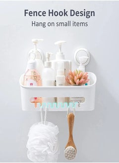 E COMMERCE  BAG White Shampoo Holder Bathroom Kitchen Living Room Storage Organizer with Vacuum Suction Cup  - Image 2