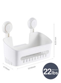 E COMMERCE  BAG White Shampoo Holder Bathroom Kitchen Living Room Storage Organizer with Vacuum Suction Cup  - Image 4