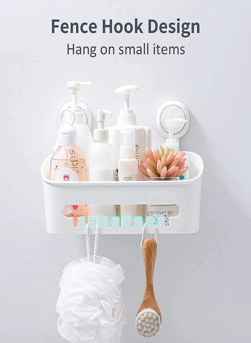 E COMMERCE  BAG Adhesive Bathroom Wall Shelf , Bathroom Organizer Shelf , Wall Adhesive Bathroom Organizers Bathroom Basket  , Shower Caddy , Caddy Organizer For Bathroom , Hanging Bathroom Shelf White Bathroom Shelf Toilet Organizer Shampoo Holder For Bathroom Organizati - Image 4