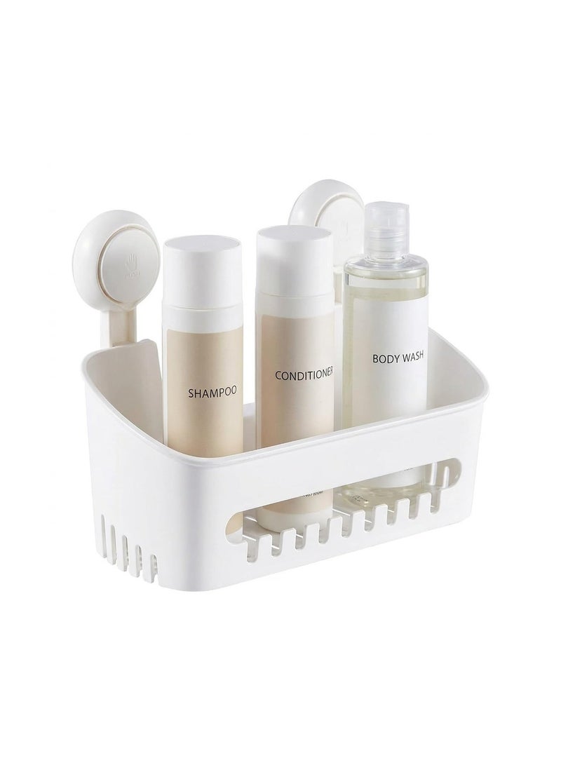 E COMMERCE  BAG Adhesive Bathroom Wall Shelf , Bathroom Organizer Shelf , Wall Adhesive Bathroom Organizers Bathroom Basket  , Shower Caddy , Caddy Organizer For Bathroom , Hanging Bathroom Shelf White Bathroom Shelf Toilet Organizer Shampoo Holder For Bathroom Organizati - Image 2