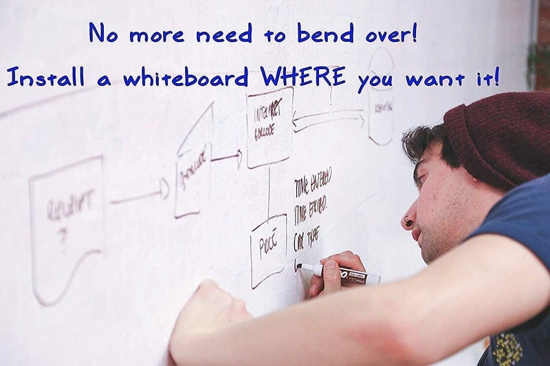 SHELFKING 6.5x1.5 Feet Whiteboard Sticker for Kids, Home, School & Office, Self-Adhesive Removable, Waterproof White Board Sticker Perfect for Writing & Drawing on Smooth Surface - Image 4