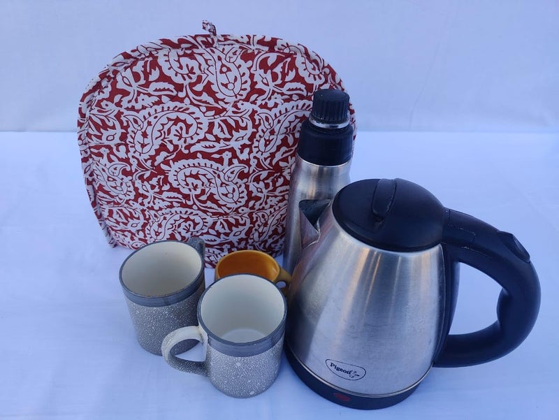 Malan Bai Mandala Tea Cozy Cover Hand Block Winter Tea Cozy Cotton Tea Kettle Warmer Pot Cover Hot Coffee Cover Handamde Kitchen Décor Brand: Malan Bai (Pattern 58) - Image 1