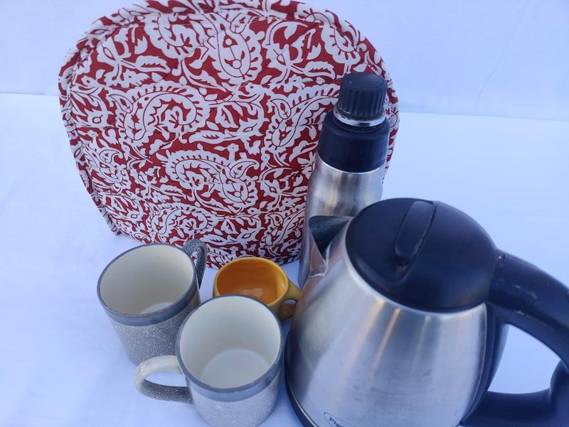 Malan Bai Mandala Tea Cozy Cover Hand Block Winter Tea Cozy Cotton Tea Kettle Warmer Pot Cover Hot Coffee Cover Handamde Kitchen Décor Brand: Malan Bai (Pattern 58) - Image 4