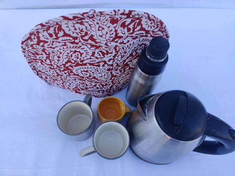 Malan Bai Mandala Tea Cozy Cover Hand Block Winter Tea Cozy Cotton Tea Kettle Warmer Pot Cover Hot Coffee Cover Handamde Kitchen Décor Brand: Malan Bai (Pattern 58) - Image 5