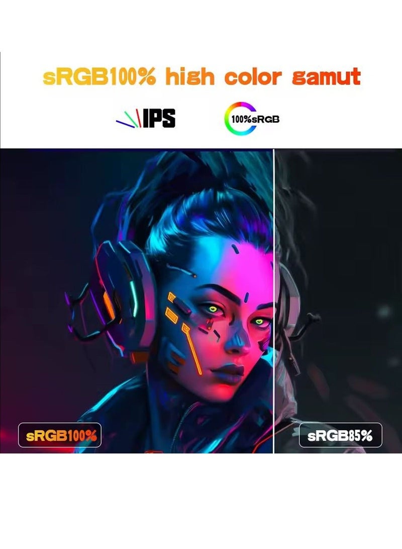 HILUKE 27 inch Curved Gaming Monitor, 2K , 165Hz 1ms, Adaptive-Sync, Adjustable Tilt, Eye Care, DisplayPort, Compatible Wall Mountable Installs-Black - Image 4