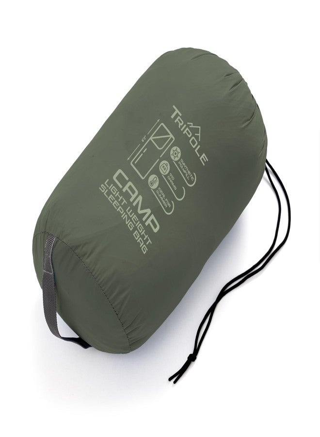 Tripole Camp Series Lightweight Sleeping Bag for Summer Camping and Hiking (Green) - Image 5