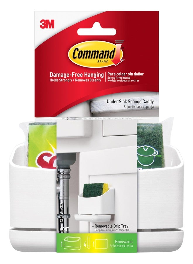 Command Under Sink Sponge Caddy, Total 2 Caddies with 8 Command Strips, 2 Pack of 1 Caddy, Organize Damage-Free - Image 2