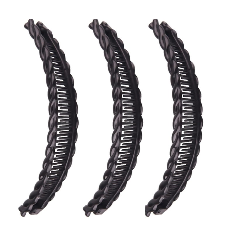 New 1st Choice Clincher Combs Banana Clips  Hair Grip Comb Fishtail Ponytail Clamp Long Hair Accessory for Girls and Women
