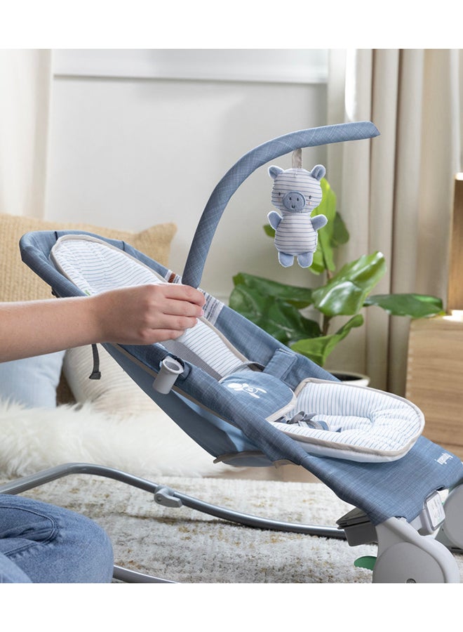 ingenuity مقعد تدليك هابي بيلي روك-تو-باونس، مقعد هزاز ومهتز مع حزام 5 نقاط، 0 - 6 أشهر، شامبرay - Image 4