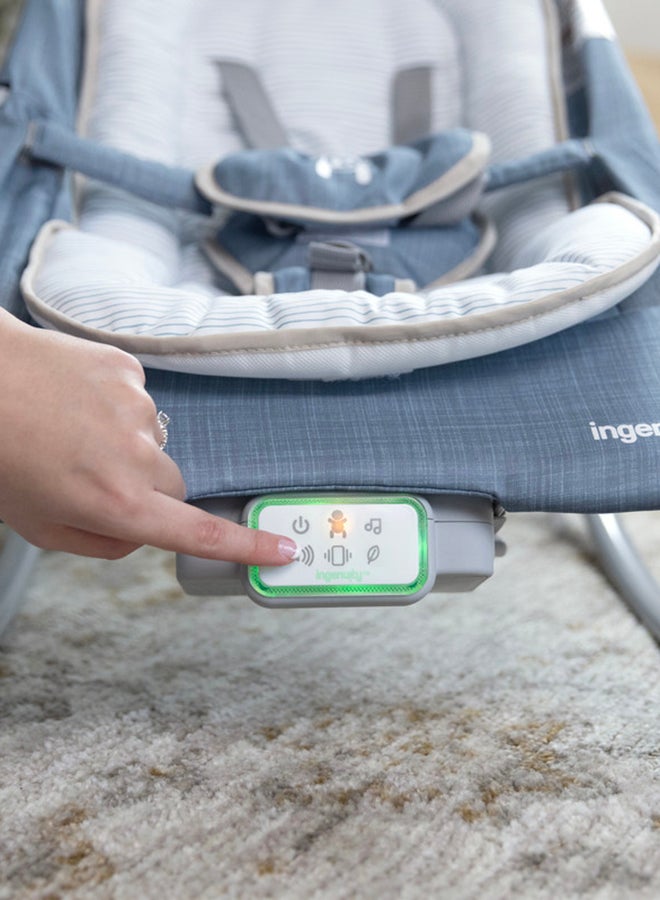 ingenuity مقعد تدليك هابي بيلي روك-تو-باونس، مقعد هزاز ومهتز مع حزام 5 نقاط، 0 - 6 أشهر، شامبرay - Image 3