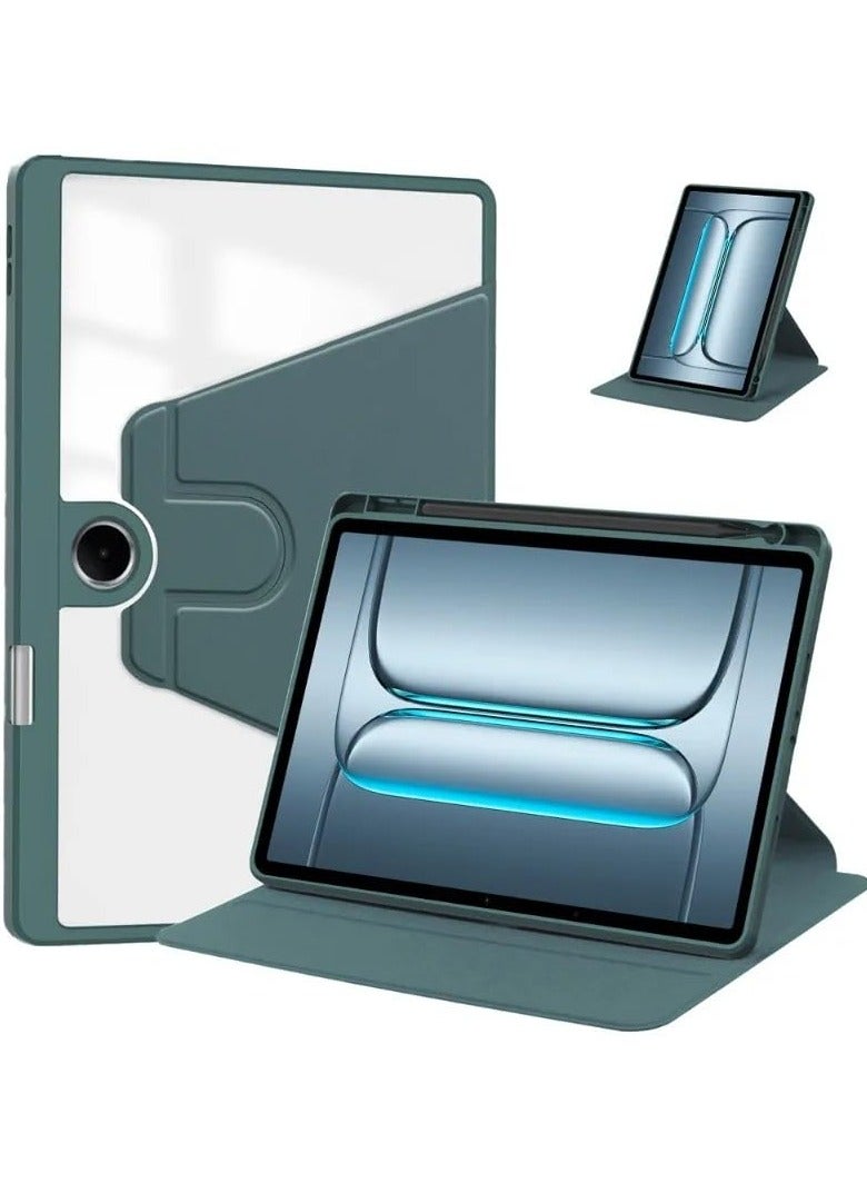 عام غطاء متوافق مع OnePlus Pad Lite 11 بوصة 2025، مع حامل قلم، دوران 360° ووظيفة الاستيقاظ/النوم التلقائي، غلاف فوليو مع حامل بزوايا مشاهدة مرنة.