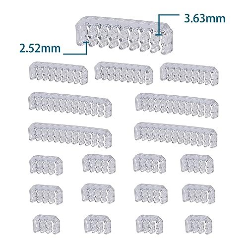 FormulaMod Cable Comb Kit for Power Cable,Sleeve Management Tools Wire Organizer Comb Includes 4x24 P+4x16P+12x8P+4x6P Computer Case Water Cooling Cable Organizer(Clear) - Image 3