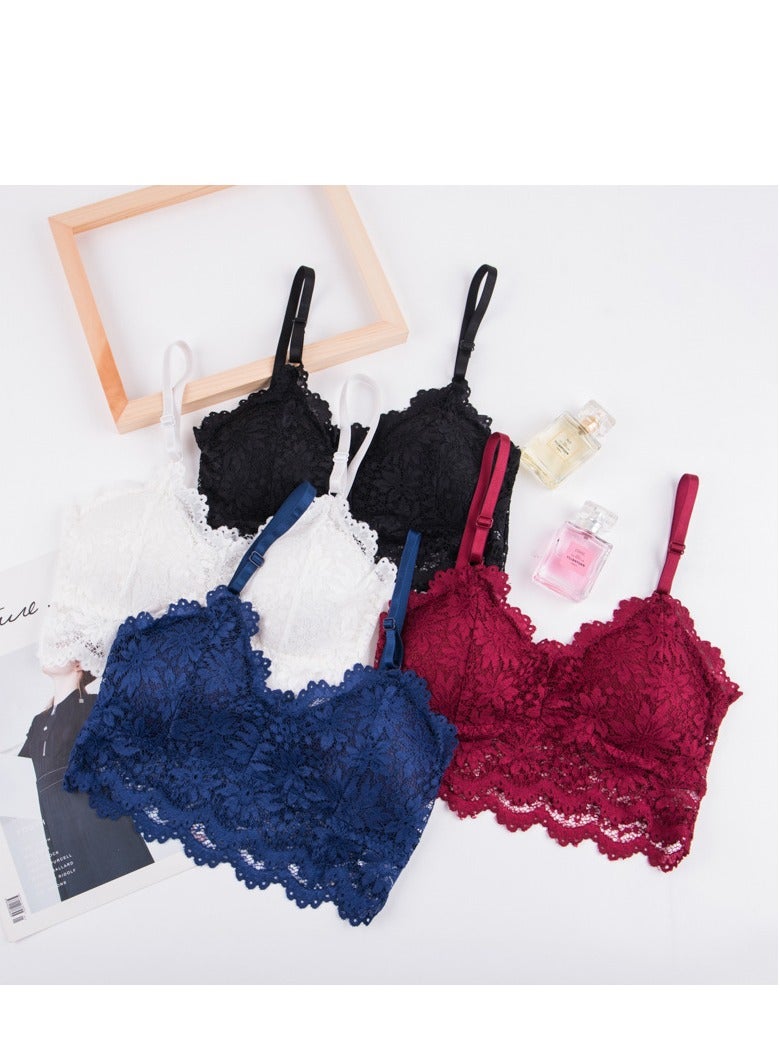 Women Floral Lace   Seamless Stretchy Chest Bras .  - Image 2