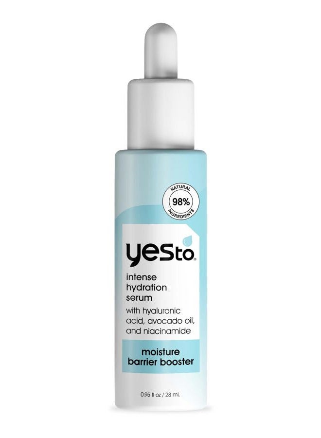 Yes To Intense Hydration Serum, Locks In Moisture and Helps Support Skin's Barrier Against Environmental Damage, Hyaluronic Acid, Avocado Oil and Vitamin B, Natural, Vegan & Cruelty Free, 0.95 Fl Oz - Image 1