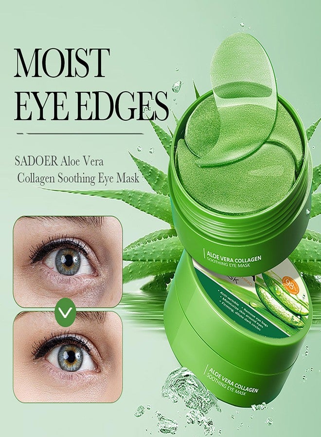 Easilydays Aloe Vera Under Eye Masks, 60 PCS, Eye Bags, Puffy Eyes and Dark Circles Treatments, Reduce Wrinkles & Fine Lines Undereye Patches, Smooth, Firming, Moisturizing Eye Skin for Men&women Gift - Image 2