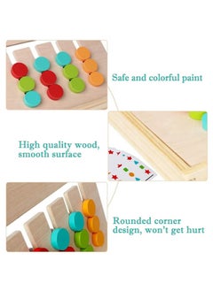 YelaJoy Montessori Learning Toys Slide Puzzle Color & Shape Matching Brain Teasers Logic Game Preschool Educational Wooden Toys for Kids Boys Girls Age 3 4 5 6 7 Years Old Travel Toys Birthday Gifts for Kids  - Image 5