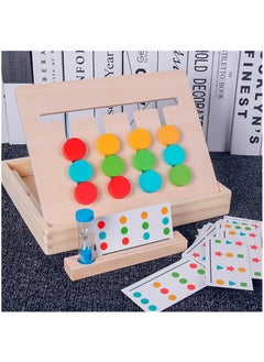YelaJoy Montessori Learning Toys Slide Puzzle Color & Shape Matching Brain Teasers Logic Game Preschool Educational Wooden Toys for Kids Boys Girls Age 3 4 5 6 7 Years Old Travel Toys Birthday Gifts for Kids  - Image 1