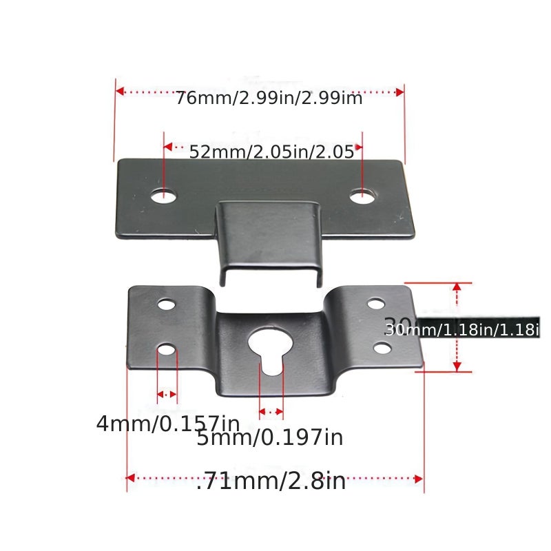 3pcs Black Iron Wall Mounted Speaker Hooks 6 61LB 11 02LB Weight Capacity Durable - Image 3