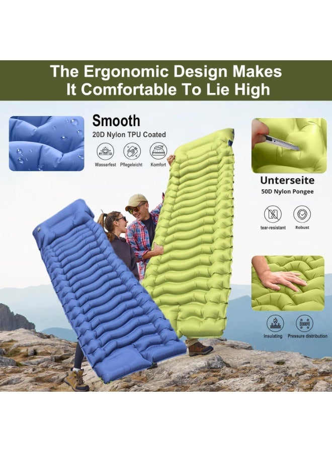 DMG TECH Camping Sleeping Pad with Built-in Foot Pump — Ultralight Inflatable Air Mattress 190x68x10cm, Compact Hiking & Backpacking Mat for Tent, Outdoor Travel - Image 3