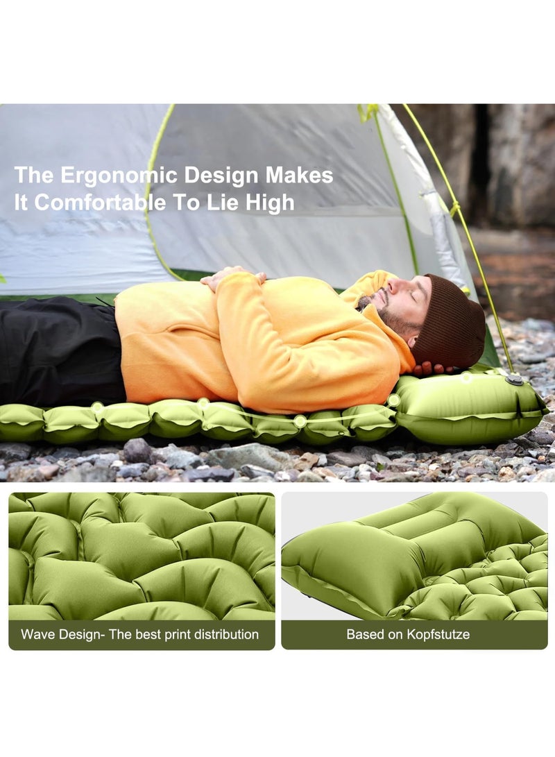 DMG TECH Camping Sleeping Pad with Built-in Foot Pump — Ultralight Inflatable Air Mattress 190x68x10cm, Compact Hiking & Backpacking Mat for Tent, Outdoor Travel - Image 4