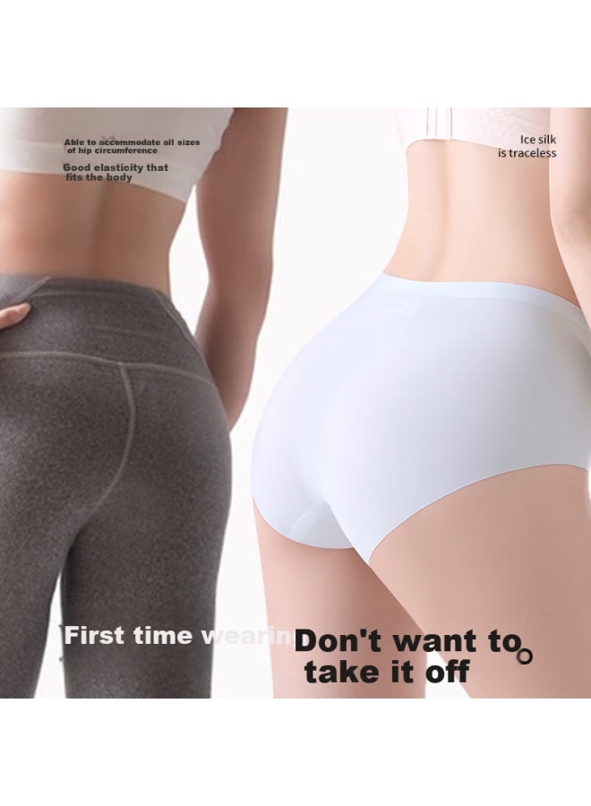 Madallo Seamless Ice Silk Summer Thin Invisible Panties 7a Antibacterial Transparent Triangle Shorts Head L - Image 5