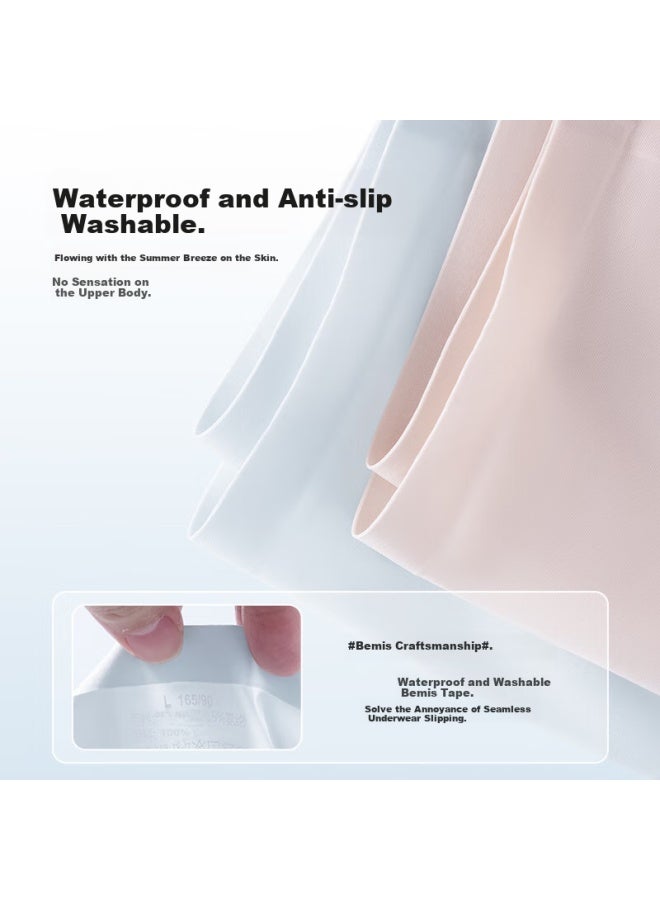 Madallo Seamless Ice Silk Summer Thin Invisible Panties 7a Antibacterial Transparent Triangle Shorts Head L - Image 2