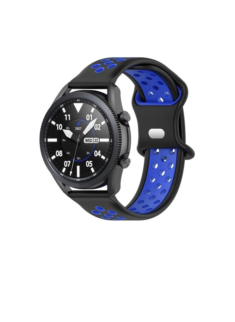 Generic Compatible Samsung Gear S3 Frontier/Samsung Galaxy Watch 46mm Bands,22mm Silicone Breathable Replacement Strap Quick-Release Pin for Gear S3 Frontier Smart Watch 