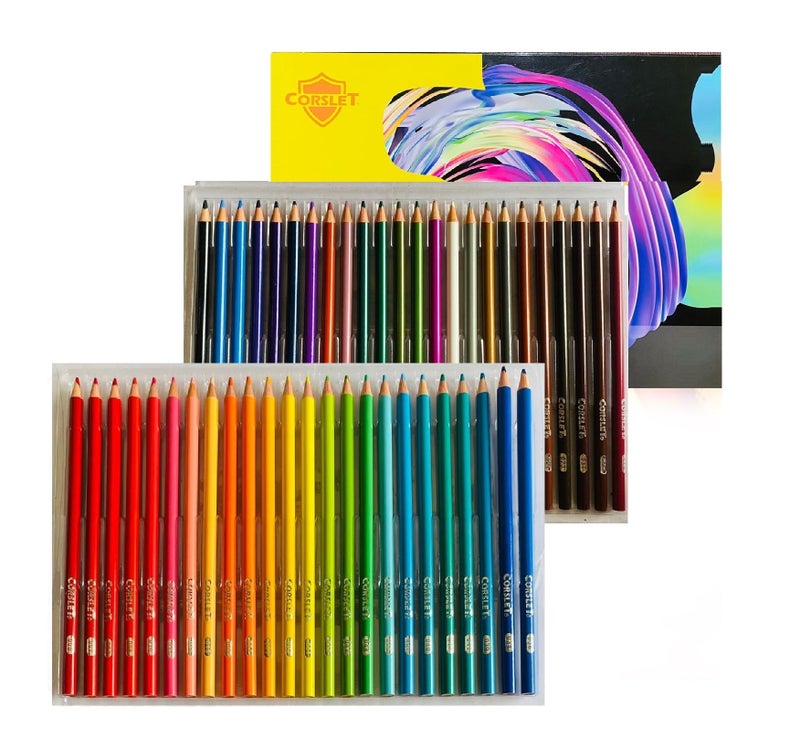 Corslet 83 Pcs Sketch and Color Pencils Set With Zipper Carry Case | Oil-Based Professional Pencil Set for Kids & Adult | Art Sketching Kit with Graphite Charcoal Drawing Pencil Set for Artist - Image 3