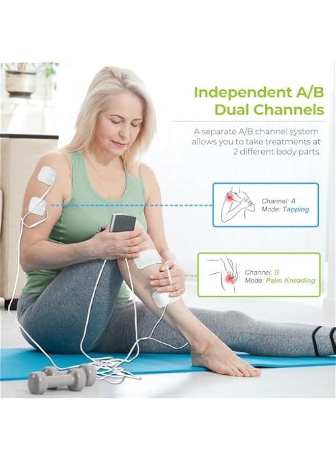 Arabest TENS Unit Muscle Stimulator with 20 Modes, Dual Channel, 2x4 Electrode Pads  - Image 3