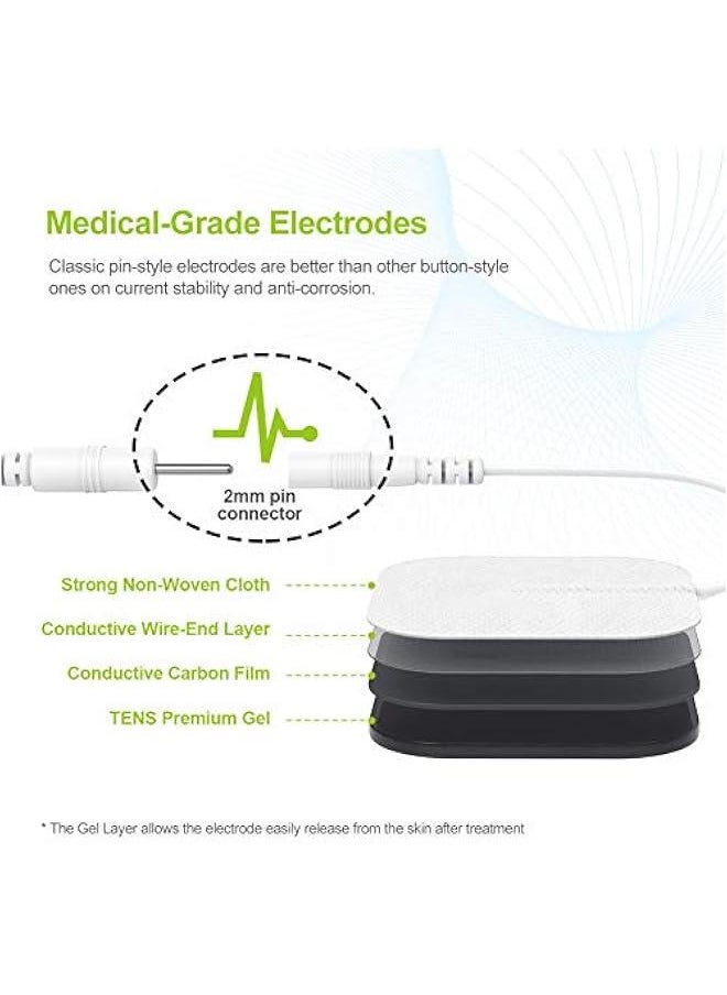 Arabest TENS Unit Muscle Stimulator with 20 Modes, Dual Channel, 2x4 Electrode Pads  - Image 5