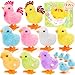 SevenQ Wind Up Toys for Kids Easter Basket Stuffers 9Pcs Jumping Plush Chicks Small Fidget Toys for Easter Egg Hunt Treasure Box Classroom Prizes Party Favors Goodie Bags Fillers Gifts - Image 2