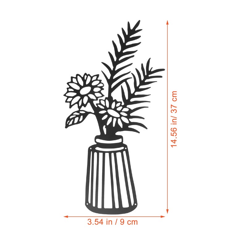6 Pcs Decorative Wall Art Art Decor Household Vase Decor Wall Accessory - Image 2