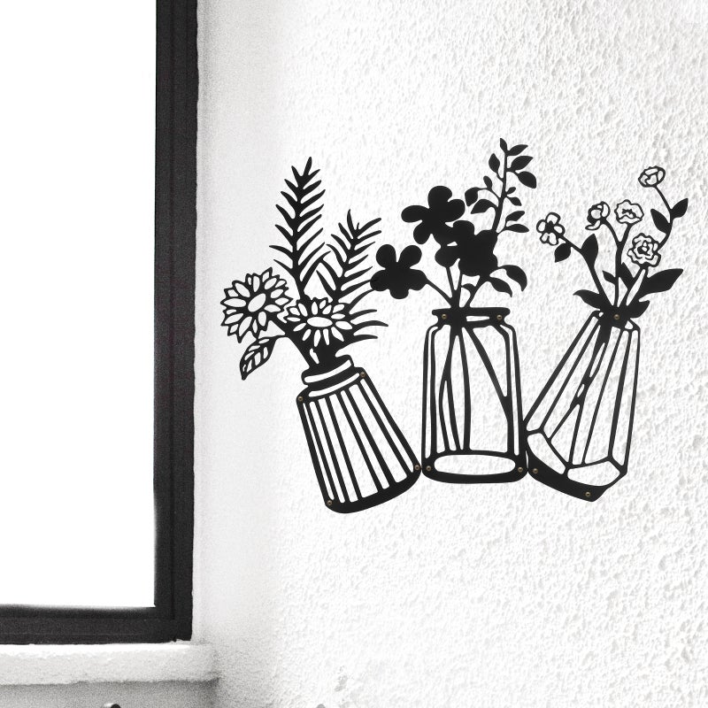 6 Pcs Decorative Wall Art Art Decor Household Vase Decor Wall Accessory - Image 5