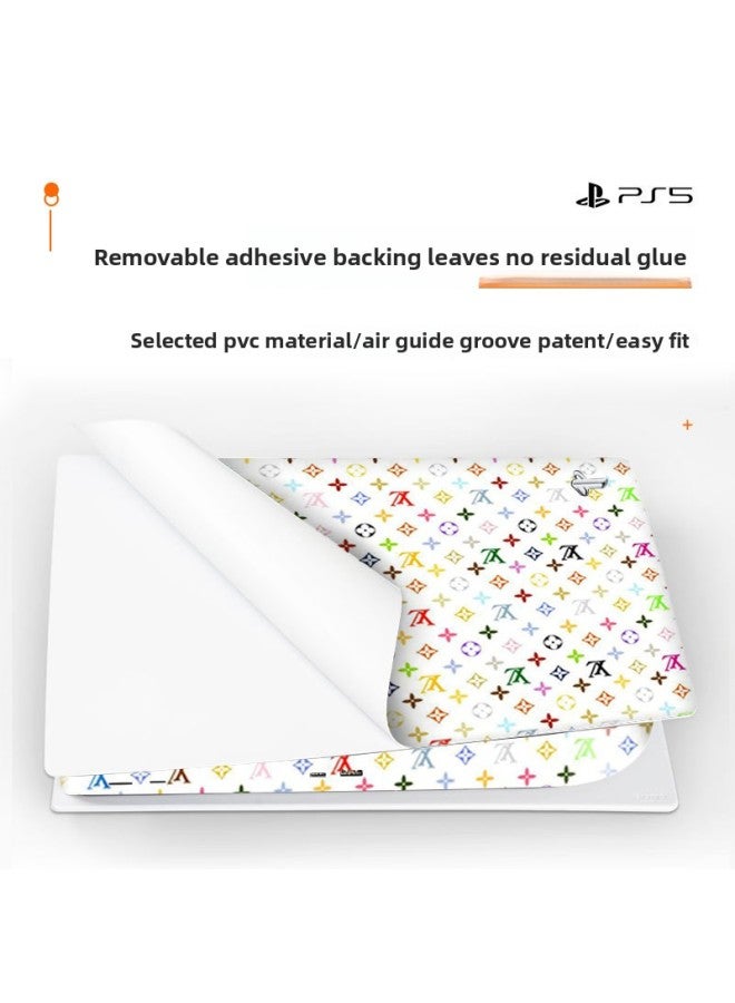 Loquat Applicable To For Sony PS5 Film Digital Version Optical Drive Version Game Host Stickers Colorful Kitty Cat-Color:Custom Images - Image 5