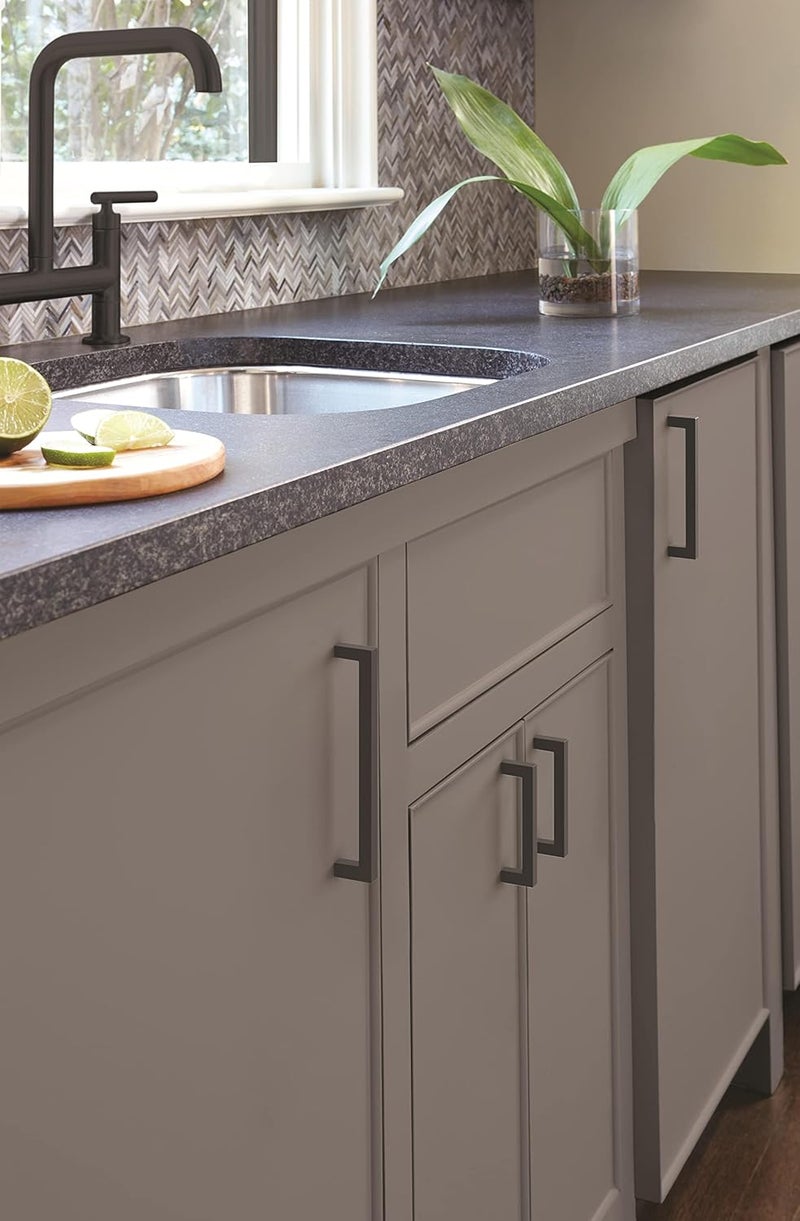 Amerock | Cabinet Pull | Matte Black | 6-5/16 inch (160 mm) Center-to-Center | Monument | 1 Pack | Drawer Pull | Drawer Handle | Cabinet Hardware - Image 2