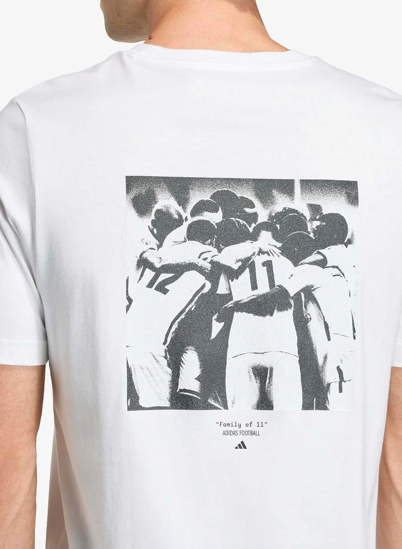 Adidas WHITE Football Slogan Graphic T-Shirt for Men | Best Price UAE
