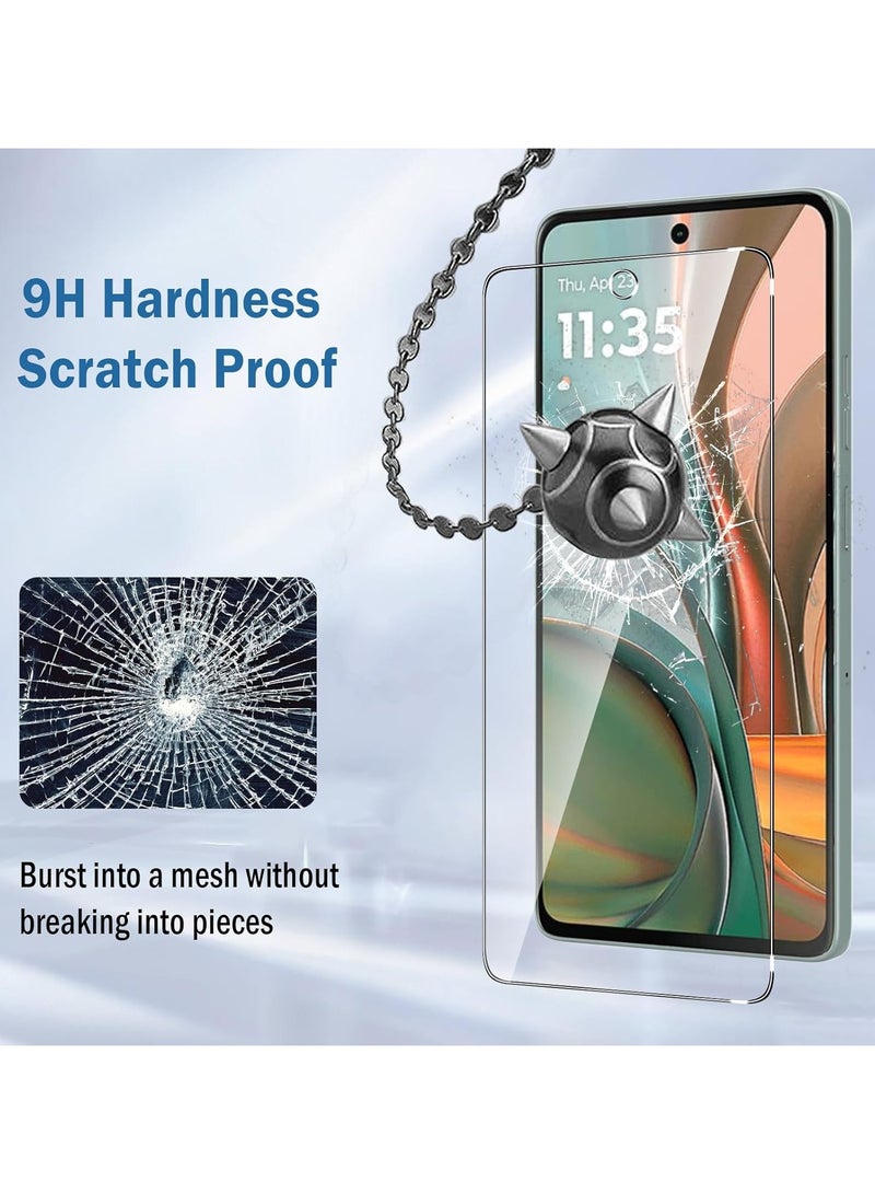 2 In 1Tempered Glass and Camera Lens Protector for Motorola G75 5G, HD Clear 9H Hardness [Case Friendly] Film Bubble Free - Image 4