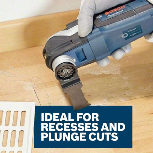 BOSCH 1-1/4 in. OSL114JF-3 Starlock Oscillating Multi-Tool Bi-Metal Blade 3-Pack - Professional Swiss-Made Precision, 3D Interface Design, Universal Tool Compatibility for Clean Cuts in Hard Wood - Image 5